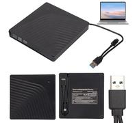 Starnearby Lecteur CD DVD Externe USB 3.0 Type C, Graveur CD DVD Externe USB C, Boîtier de Lecteur Optique pour Windows/Linux/Mac OS/Laptop PC