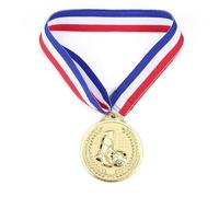 Starnearby Médaille Or Argent Bronze avec Ruban, Médaille de Football 6,5 CM, Médaille de Récompense pour Enfant et Adulte de Style Olympique, Médailles du Gagnant pour Sports, Compétitions