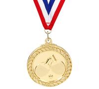 Starnearby Médaille Or Argent Bronze avec Ruban, Médaille Ping Pong 5 CM, Médaille de Récompense pour Enfant et Adulte de Style Olympique, Médailles du Gagnant pour Sports, Compétitions