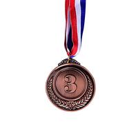 Starnearby Médaille Or Argent Bronze avec Ruban Médaille Récompense Enfant et Adulte de Style Olympique Médailles du Gagnant pour Fête des Sports pour Enfants Compétition Party (Bronze)