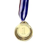Starnearby Médaille Or Argent Bronze avec Ruban Médaille Récompense Enfant et Adulte de Style Olympique Médailles du Gagnant pour Fête des Sports pour Enfants Compétition Party (Or)