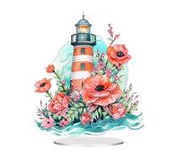 Starnearby Ornement de Bureau Broderie Diamant Noël, 5D Diamond Painting, Diamond Painting Decoration Noël, Ornement d'art en diamant en cristal simple face, Décoration de Noël
