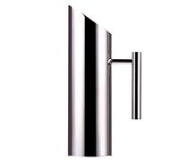 Starnearby Pichet à Eau Inox, Carafe à Eau 1,5/2 L, Cruche a Eau Inox avec Poignée, Moderne, pour Boissons, Thé Glacé, Café Chaud pour la Maison, le Restaurant, le Bar (Argent 2L)