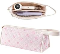 Starnearby Sac de Rangement Compatible avec Dyson Airwrap Complete et Shark Flexstyle, Tousse de Voyage pour Sèche-Cheveux Dyson et Accessoires, Étui de Voyage Matelassé (Nœud C)