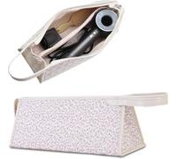 Starnearby Sac de Rangement Compatible avec Dyson Airwrap Complete et Shark Flexstyle, Tousse de Voyage pour Sèche-Cheveux Dyson et Accessoires, Étui de Voyage Matelassé (Fleurs Roses)