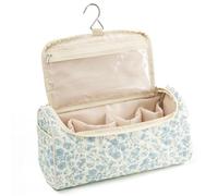 Starnearby Sac de Rangement Compatible avec Dyson Airwrap Complete Styler et Accessoires, Tousse de Voyage Compatible avec Sèche-Cheveux Dyson, Étui Organisateur de Voyage (Fleurs Bleues)