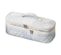 Starnearby Sac de Voyage Compatible avec Dyson Airwrap et Shark Flexstyle, Trousse de Rangement Double Couche pour Dyson Airwrap Styler/Supersonic, Sèche-Cheveux et Accessoires (Fleurs Bleues B)