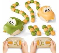 Starnearby Serpent Jouet Telecommande Magnétique avec Lumières et Sons | Jeu de Serpent Télécommande, Peut Avaler des Blocs de Construction, Rechargeable, Compétition à 2 Joueurs Garçons et Filles