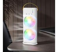 Starnearby Ventilateur de Refroidissement à Eau, Ventilateur de Table Brumisateur, Petit Refroidisseur d'air par évaporation à 3 Vitesses, Ventilateurs de Bureau Silencieux avec LED (USB Plug)