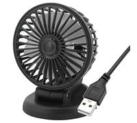 Starnearby Ventilateur de Voiture 5V/12V/24V Portable avec USB/Allume Cigare pour Véhicule, Camion, SUV