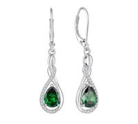 Starnny Boucles d'oreilles en forme de goutte pour femme, ton argent, pierre de naissance, cadeau pour femme, mère, petite amie