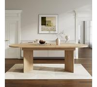 staronce Table à manger extensible 160/200 x 90 cm pour 6 à 8 personnes, robuste, avec plateau de table en MDF de 18 mm, coins arrondis, peu encombrante et moderne pour salle à manger, cuisine