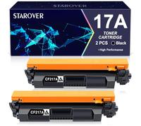 STAROVER 17A Toner Compatible pour HP 17A CF217A pour HP Laserjet Pro MFP M130fn M130a M130nw M130fw, Pro M102w M102a Imprimante (Noir,Pack de 2)