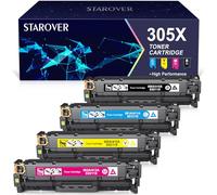 STAROVER Cartouches de Toner Remanufacturées Compatibles pour HP 305A 305X LaserJet Pro 400 Color MFP M475DN M451NW M451DN, LaserJet Pro 300 Color M351A M375NW