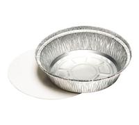 STARPAK Barquette ronde en aluminium avec couvercle 1.000 ml 25 pièces