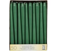 PAPSTAR 50 bougies pour chandelier, diamètre : 2,2 cm, 25 cm, vert foncé