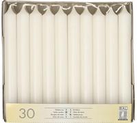 Papstar Bougies de Table Blanc 21 X 196 MM 30 Pièce