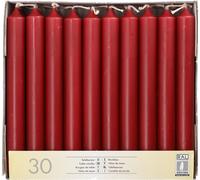 30 bougies de table, Ø 2,1 cm, 19,6 cm, bordeaux
