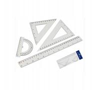 Starpak - Coffret scolaire - Coffret géométrique - Règle 30cm - 2x triangle - rapporteur - 4 pièces