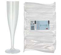Starpak Lot de 10 flûtes à champagne réutilisables en polypropylène 0,1 l Ø 4,8 cm · 20,1 cm en une seule pièce, incassables