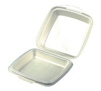 Starpak Lot de 50 boîtes à menus avec couvercle à charnière, XPS non divisées, 7,5 x 22,5 x 22 cm, beige laminé, film rétractable