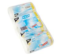 STARPAK Sacs poubelle HDPE 10 litres transparent 4 rouleaux de 30 sacs