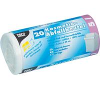 STARPAK Sacs poubelle LDPE 60 litres blanc 20 sacs sur rouleau