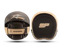 Starpro Ascension Pattes d’Ours de Précision - Mitaines Courbées en Microfibre Ultra Durable avec Grip Core pour Entraînement Pro Boxe & MMA (Noir/Or, Standard)