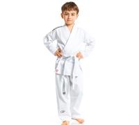 Starpro Judo Kimono Gi 250 grammes - Mélange de Coton de qualité supérieure - Blanc - Judogi pour l'entraînement et la compétition - Enfants - 100-170 cm - Ceinture Blanche Gratuite Incluse
