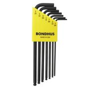 Starrett 10945 Jeux de cles coudees longues a boule pouces, Jaune