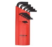 Bondhus Jeu de clés hexagonales Ball Hex Key Pro 15 pièces métriques 1,27–10 mm Rouge