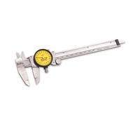 Starrett 120 am-150 cadran à coulisse, en acier inoxydable, jaune Visage, 0-150 mm, gamme +/-0.03 mm Précision, 0,02 mm Résolution