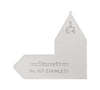 Starrett 167-1/64 en acier inoxydable Jauge de rayon - Rayon de pouce, 1/162,6 cm