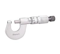 Starrett 576 MXR Micromètre, arrêt à cliquet, carbure, 0-13 mm Gamme, graduation 0,01 mm, cadre de finition conique