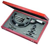 Starrett 714 Meaflz LCD interchangeables enclume Micromètre, dé à coudre de friction, écrou à cabestan, 50-150 mm Portée, 0,001 mm Graduation, précision de +/-0.004 mm
