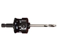 Starrett A10E Quick-Hitch Arbre à raccord rapide pour scie-cloche avec foret pilote HSS extra long