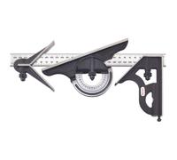 Starrett C435M-300 Kit de combinaison avec carré, centre et tête de rapporteur réversible et lame 300 mm de longueur