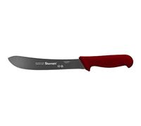 Starrett Couteau à steak étroit incurvé 250 mm avec manche rouge - BKR606-10