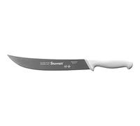 Starrett Couteau à steak professionnel BKB606-10 à courbure étroite de 10 pieds (250mm) Couteau de chef de cuisine ultra tranchant, Blanc