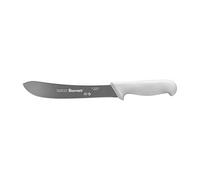 Starrett Couteau à steak professionnel BKW606-10, à courbure étroite de 10 pieds (250mm) Couteau de chef de cuisine ultra tranchant, manche blanc, en acier inoxydable