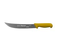 Starrett Couteau à steak professionnel BKY205-10 Couteau de chef de cuisine incurvé étroit de 10 pieds (250mm), Jaune (Ywll)