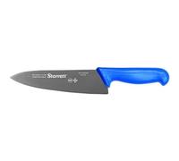 Starrett Couteau de chef professionnel BKL301-8 Couteau de cuisine triangulaire large de 8 pouces (200mm) avec lame durable, Bleu