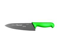 Starrett Couteau de chef professionnel Couteau de cuisine triangulaire large de 8 pouces (200mm) BKG301-8 avec lame durable, Vert