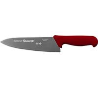 Starrett Couteau de chef triangulaire large de 200 mm avec manche rouge - BKR301-8