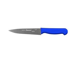 Starrett Couteau de cuisine Professional - BKL302-6 Couteau de cuisine triangulaire étroit de 6 pouces (150mm) avec lame durable, Bleu
