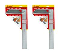 Starrett Équerre (Lot de 2) - Règle d'Angle Droite - Acier Inoxydable - 200 mm