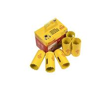 Starrett Lot de 6 scies cloches HSS bimétalliques FCH0100-6 à coupe rapide en cobalt - Pour tôle d'acier douce, bois, plastique, différents matériaux - 25 mm