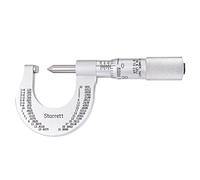 Starrett Micromètre à filetage 575AP - Dé à coudre uni - Plage de 7 à 9 fils/pouces - Graduation de 0 à 2,5 cm de diamètre