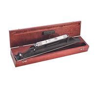 Starrett Niveau de machinistes avec terre et fiole principale graduée - Idéal pour une utilisation en atelier d'usinage et en salle d'outils - 45,7 cm de long, flacon de test croisé, avec étui en bois