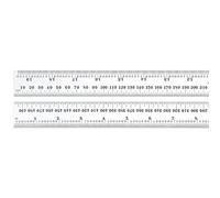 Starrett Règle à ressort en acier trempé avec finition chromée satinée, lecture rapide, graduation millimétrique et pouces - Longueur 49,1 cm, type de graduation 36, épaisseur de 1,2 mm - C636-500